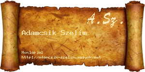 Adamcsik Szelim névjegykártya